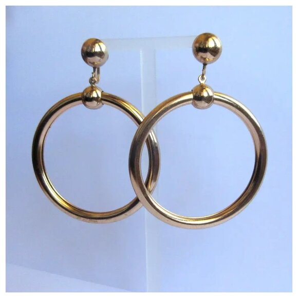 Forever 21 Gold Tone Hoops - Picture 5 of 5